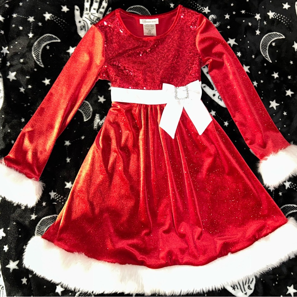 Kids Red and White Holiday Costume Dress